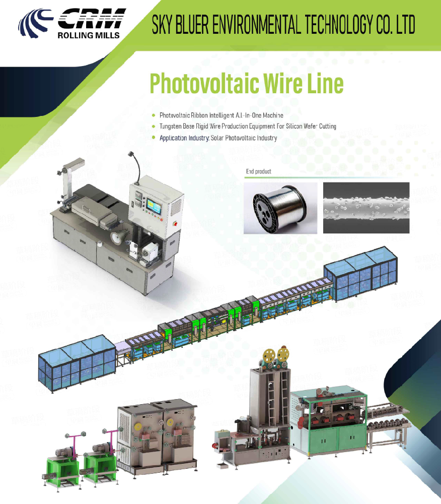 Linha de fio solar fotovoltaico